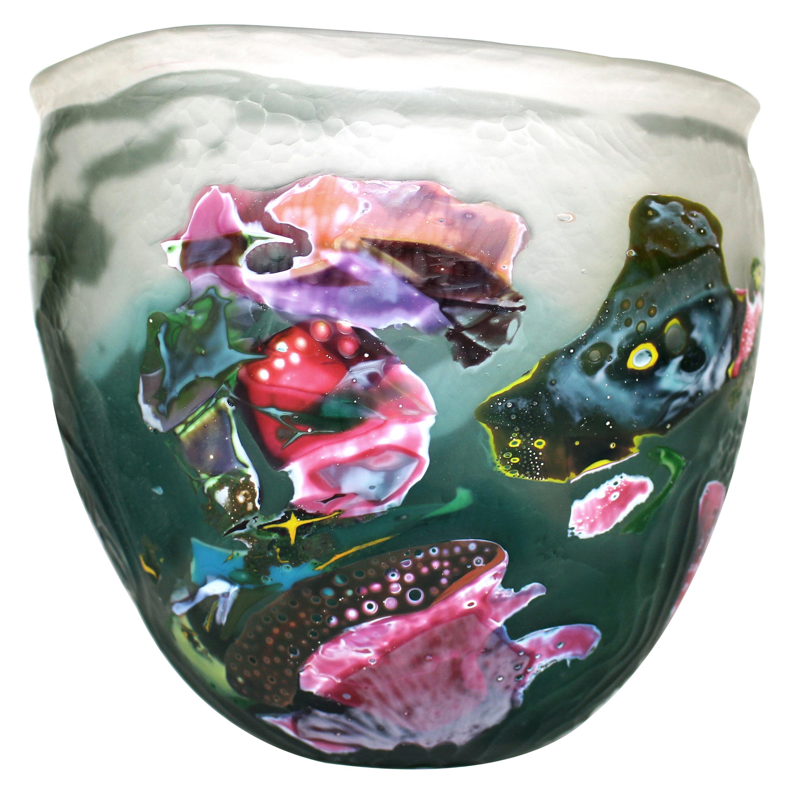 Fish Music Glass Vessel by Tomas Tisch, 2000 For Sale