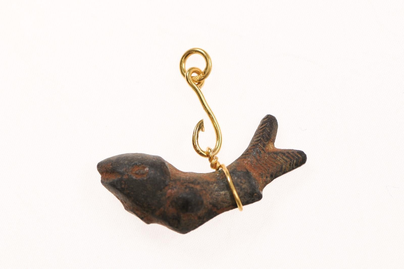 Fish on a hook Roman Pendant For Sale 6