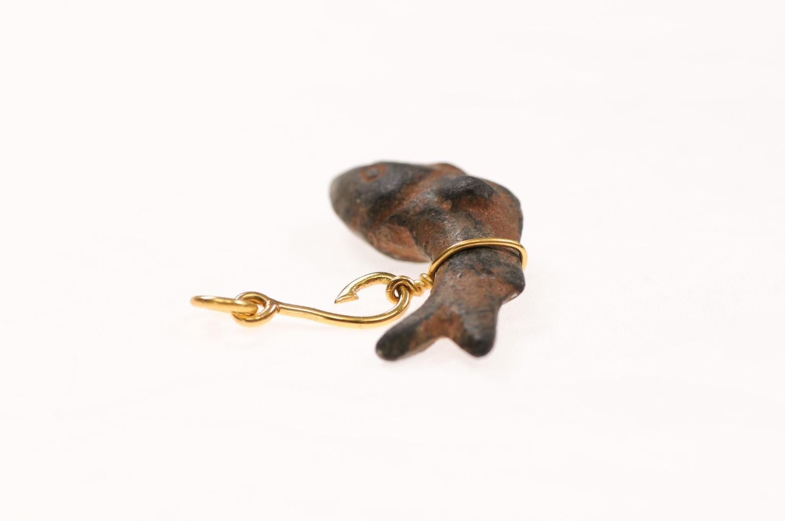 Fish on a hook Roman Pendant For Sale 9