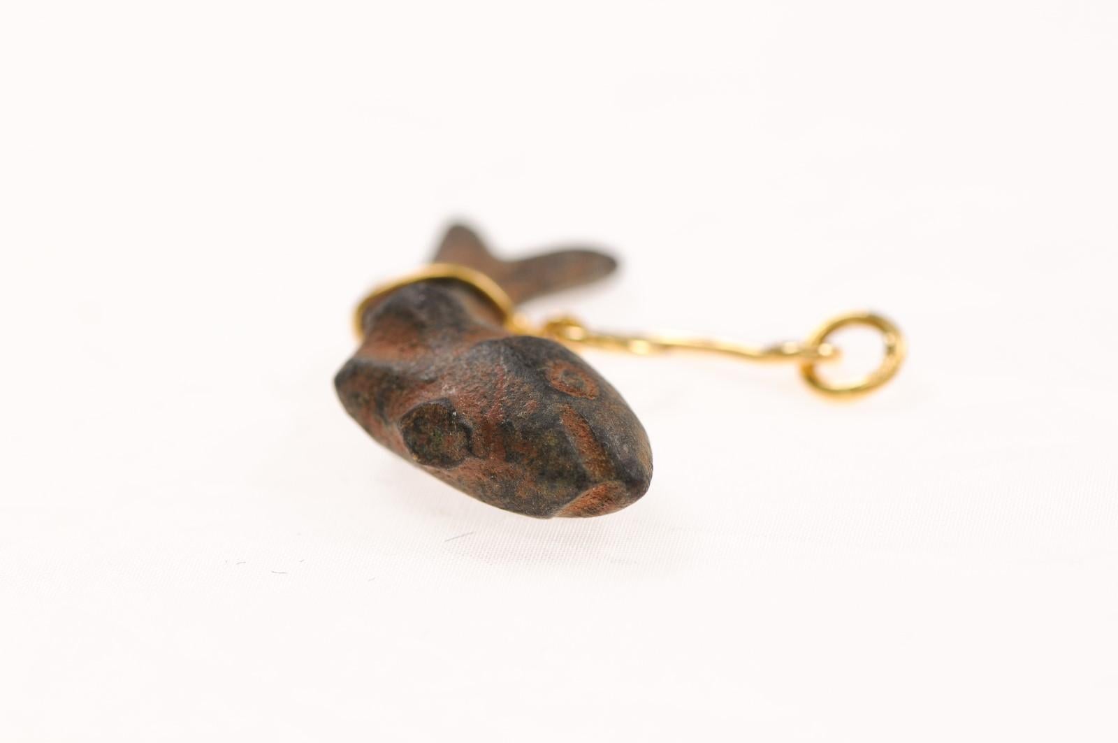 Classical Roman Fish on a hook Roman Pendant For Sale