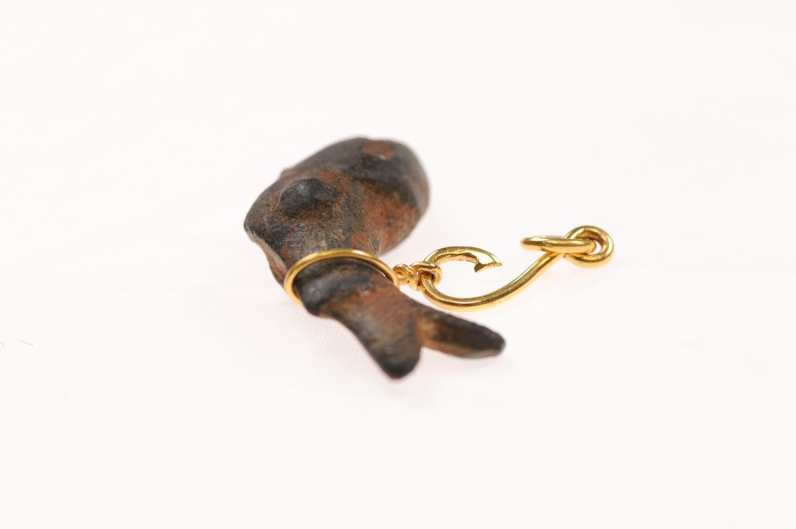 Fish on a hook Roman Pendant In Excellent Condition For Sale In Atlanta, GA