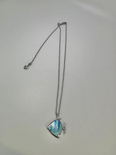 Fish pendant necklace SS silver pendant necklace 925 sea pendant
