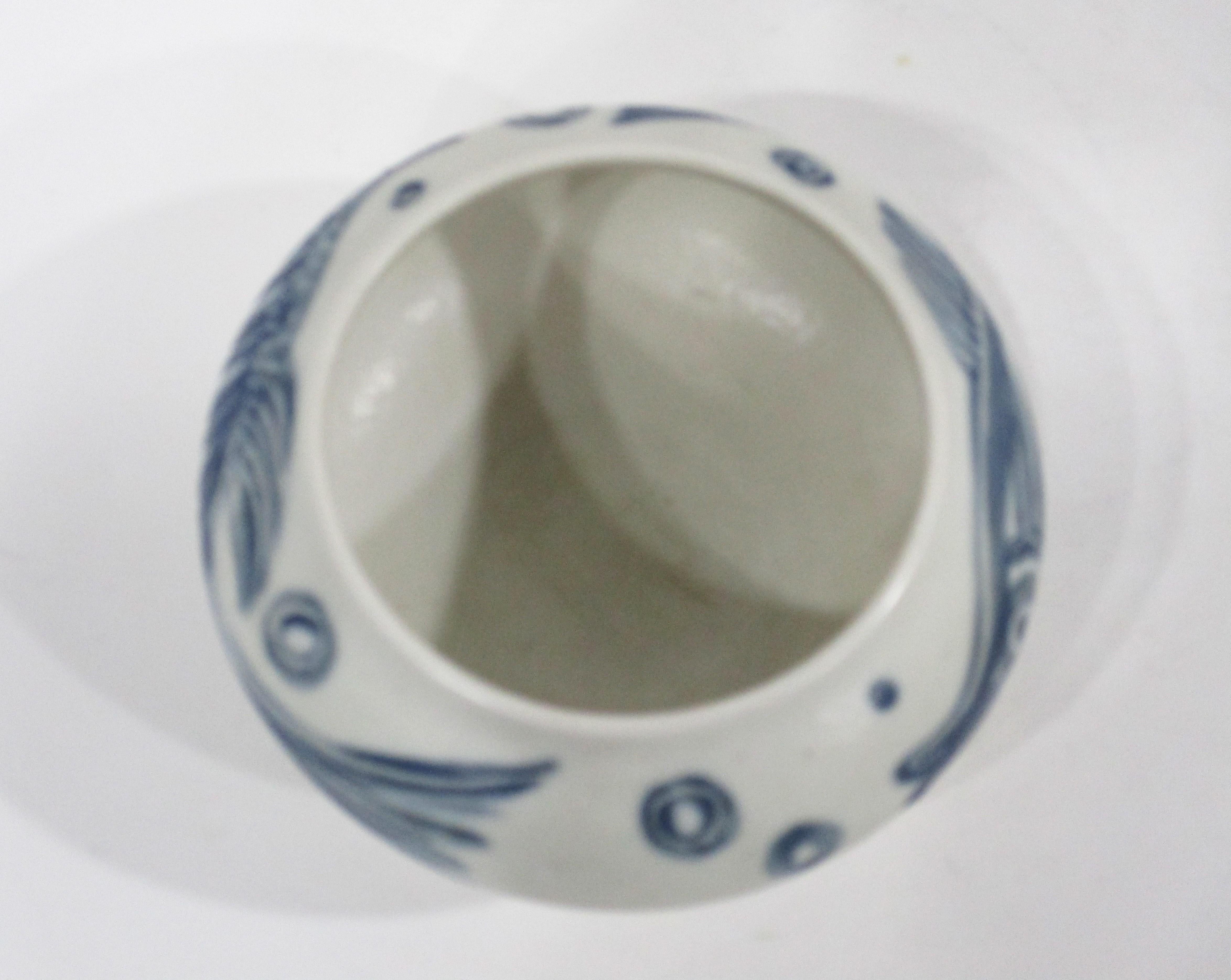 20th Century Fish Pottery Bowl by Carl Harry Stalhane for Rorstrand Sweden  For Sale