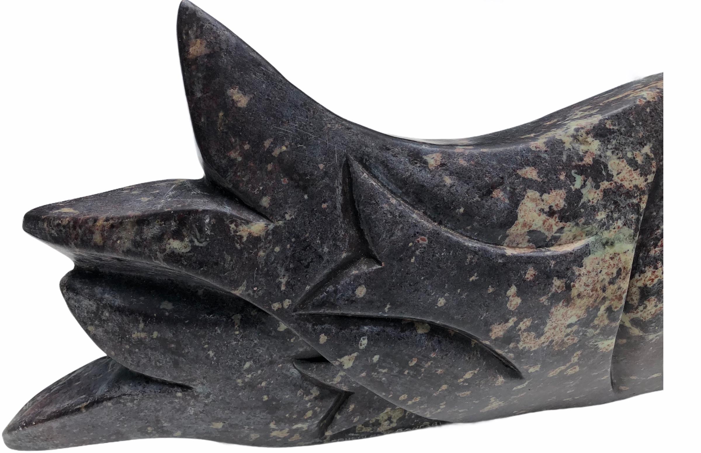 Pheoleen Gandari Hand-Carved Shona Stone Fish Sculpture 3