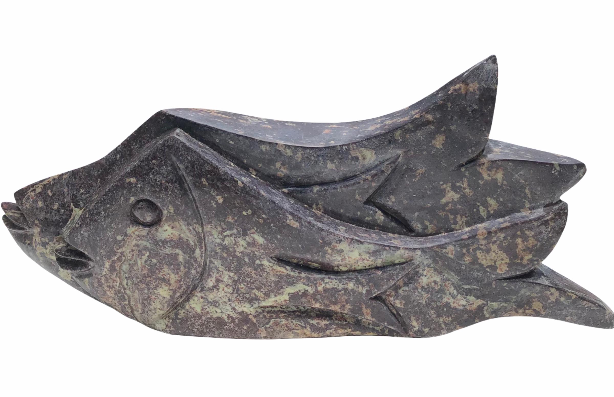 Pheoleen Gandari Hand-Carved Shona Stone Fish Sculpture 4