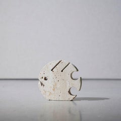 Fish Sculpture in Travertine Marble by Fratelli Mannelli