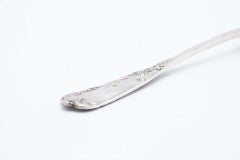 Fish serving fork in engraved silver