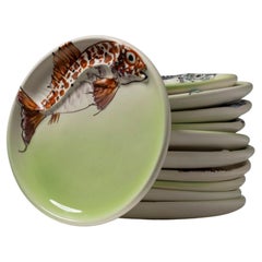 Fish Serving Set in Ceramic, 1960s