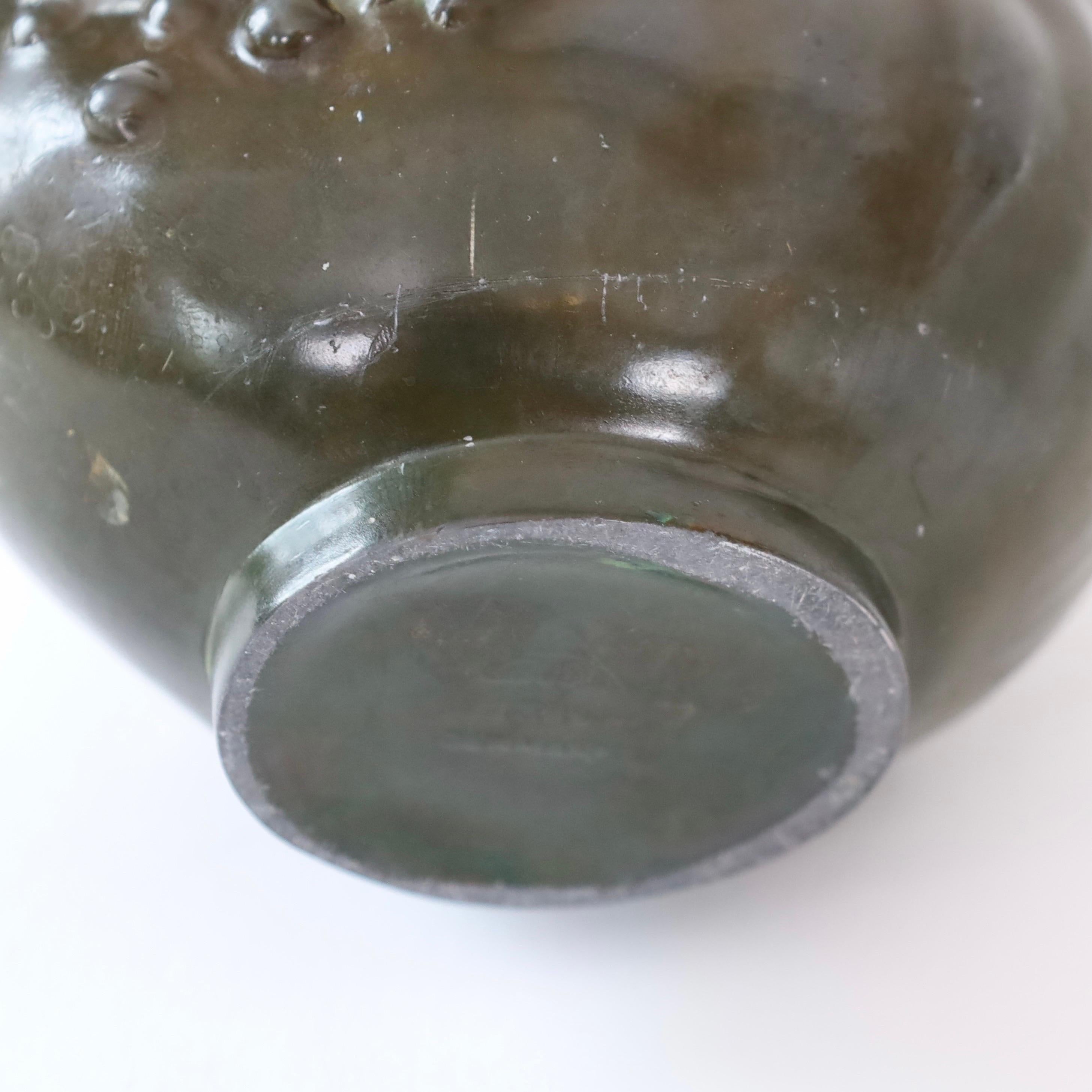 Vaso Diskometal Art Deco a forma di pesce di Just Andersen, anni '30, Danimarca in vendita 4