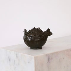 Fischförmige Art-Déco-Vase aus Diskometall von Just Andersen, 1930er Jahre, Dänemark