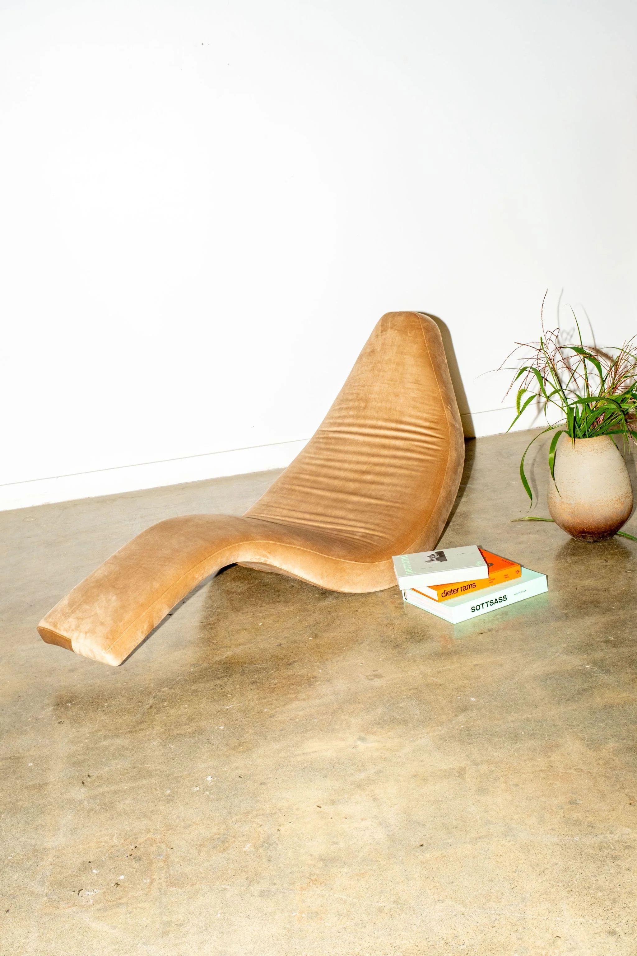 Velours Chaise longue en forme de poisson en vente