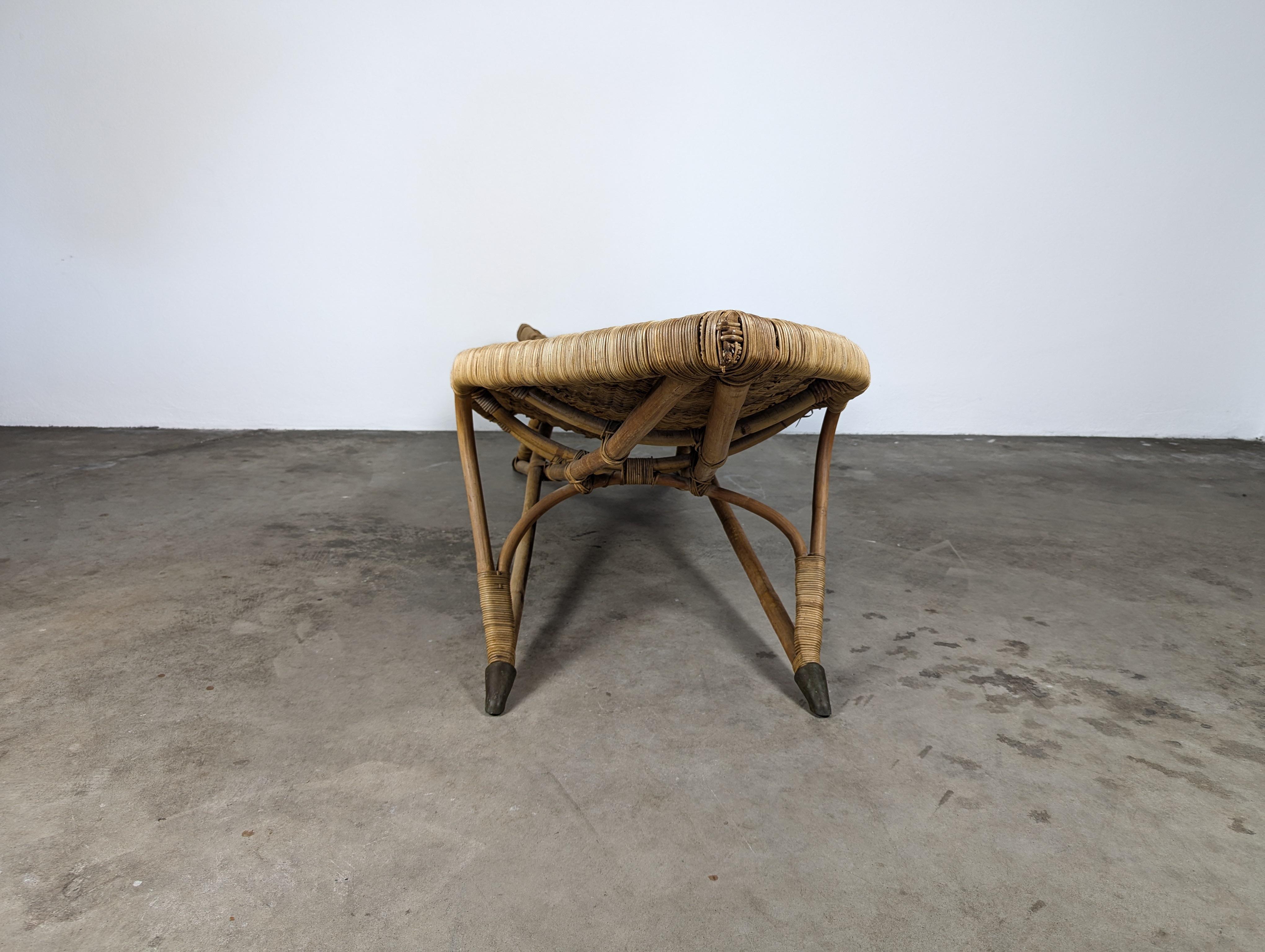 Fish Shaped Wicker Lounge Chair Attributed to Lina Zervudaki 7