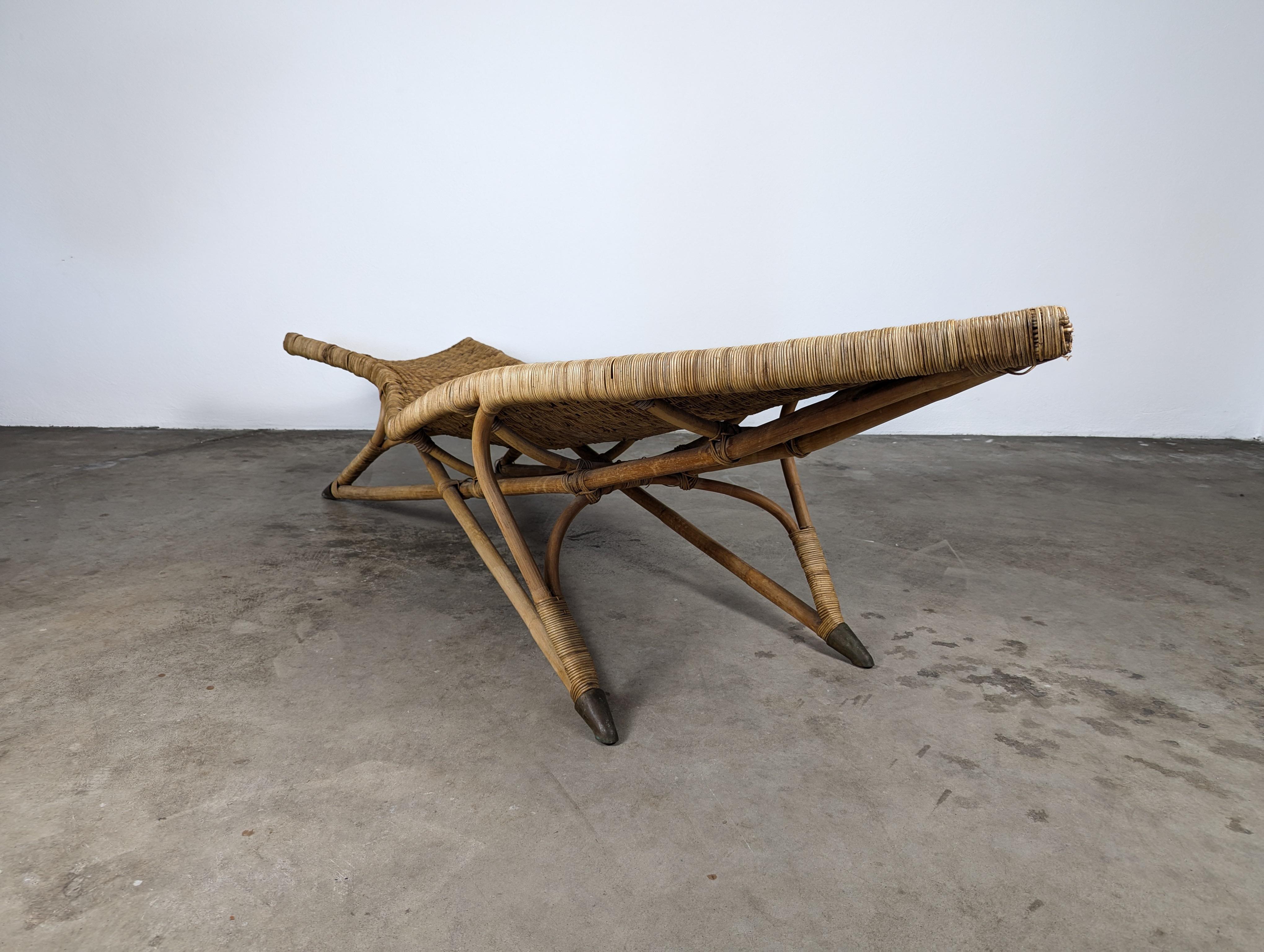 Fish Shaped Wicker Lounge Chair Attributed to Lina Zervudaki 8