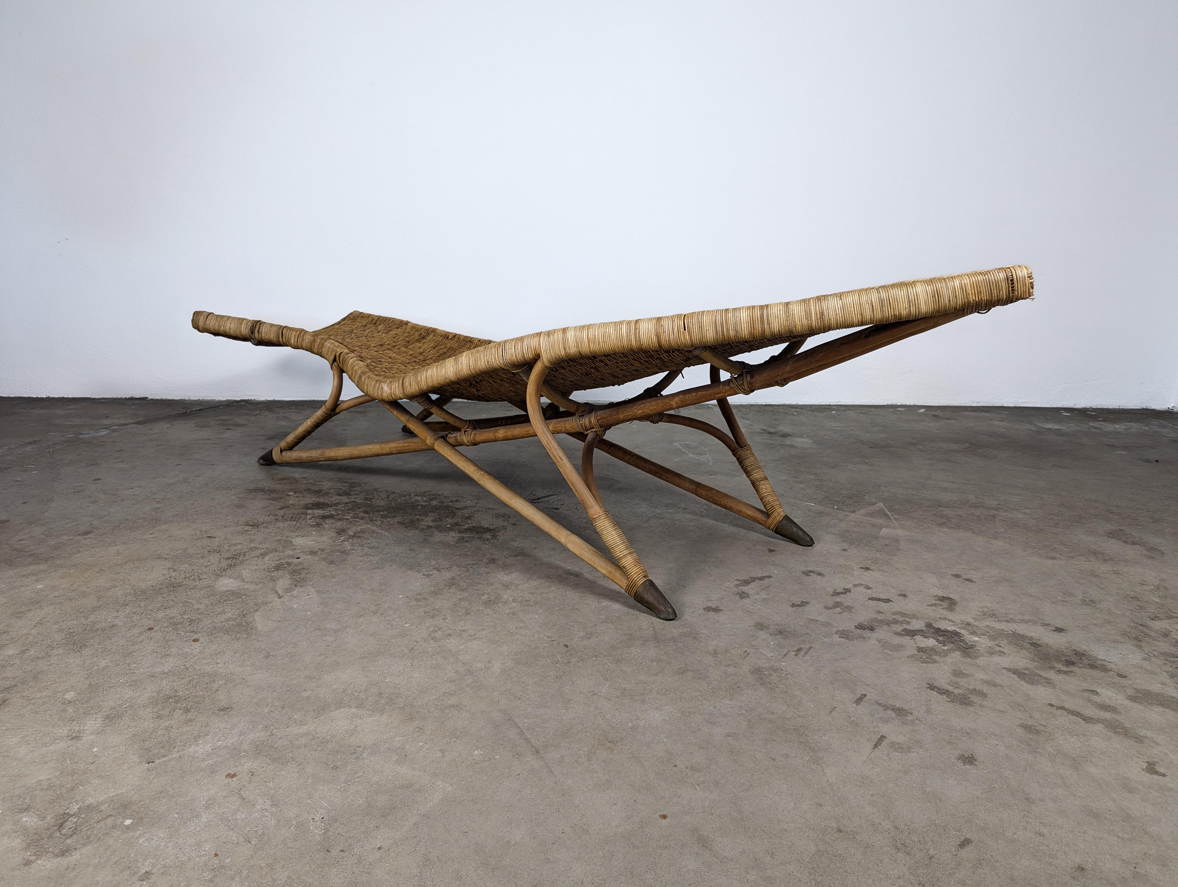 Fish Shaped Wicker Lounge Chair Attributed to Lina Zervudaki 9