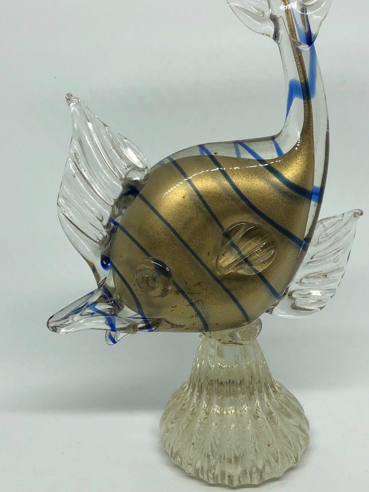 Fischstatue Murano Vetro Artistico Veneziano Italien Vintage-Kunstglas, 1960er Jahre im Angebot 1