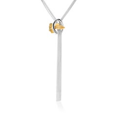 Fish Sterling Silver With 23 Karat Yellow Gold Vermeil Necklace