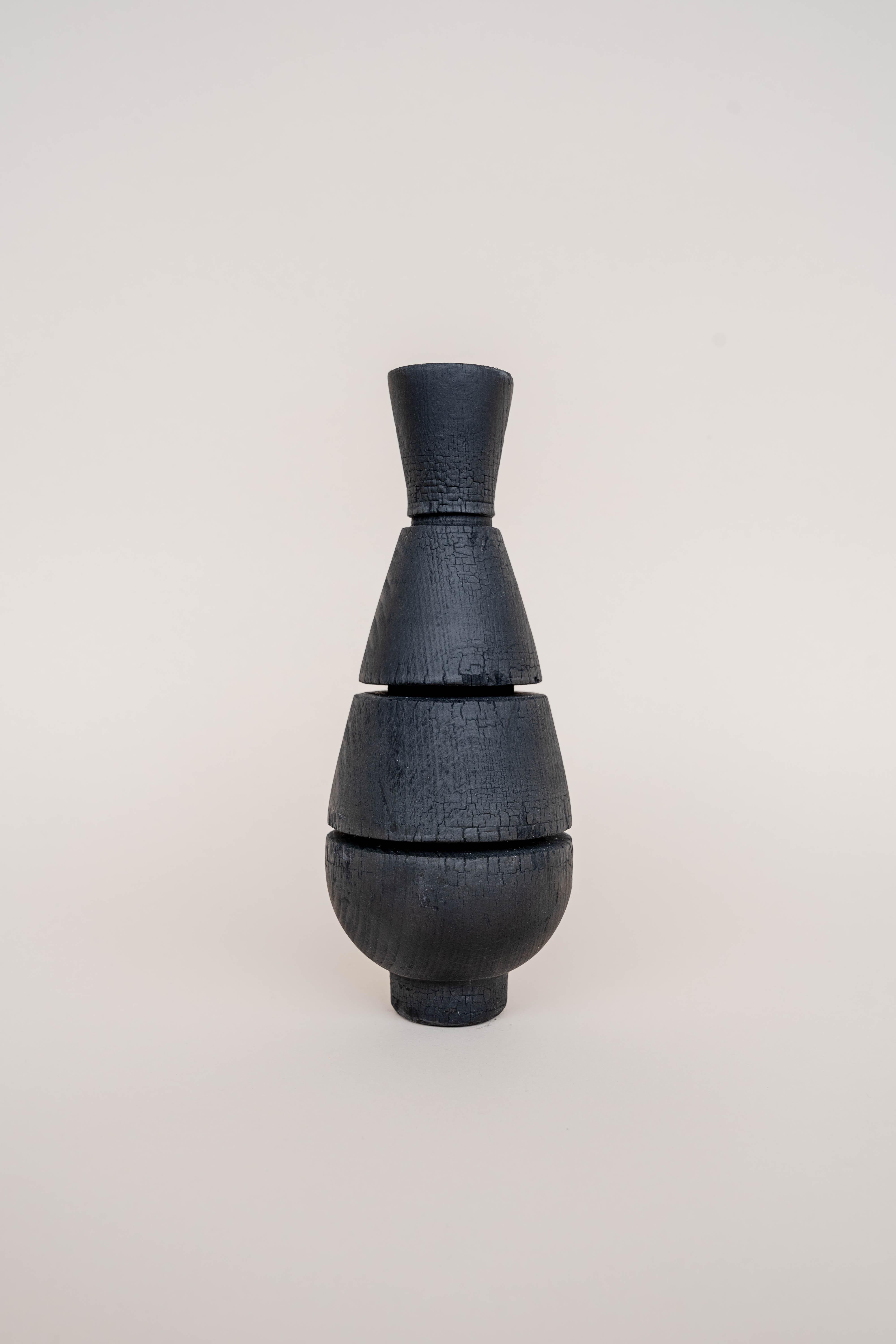 Fish Tail Burnt Vase by Daniel Elkayam For Sale 5
