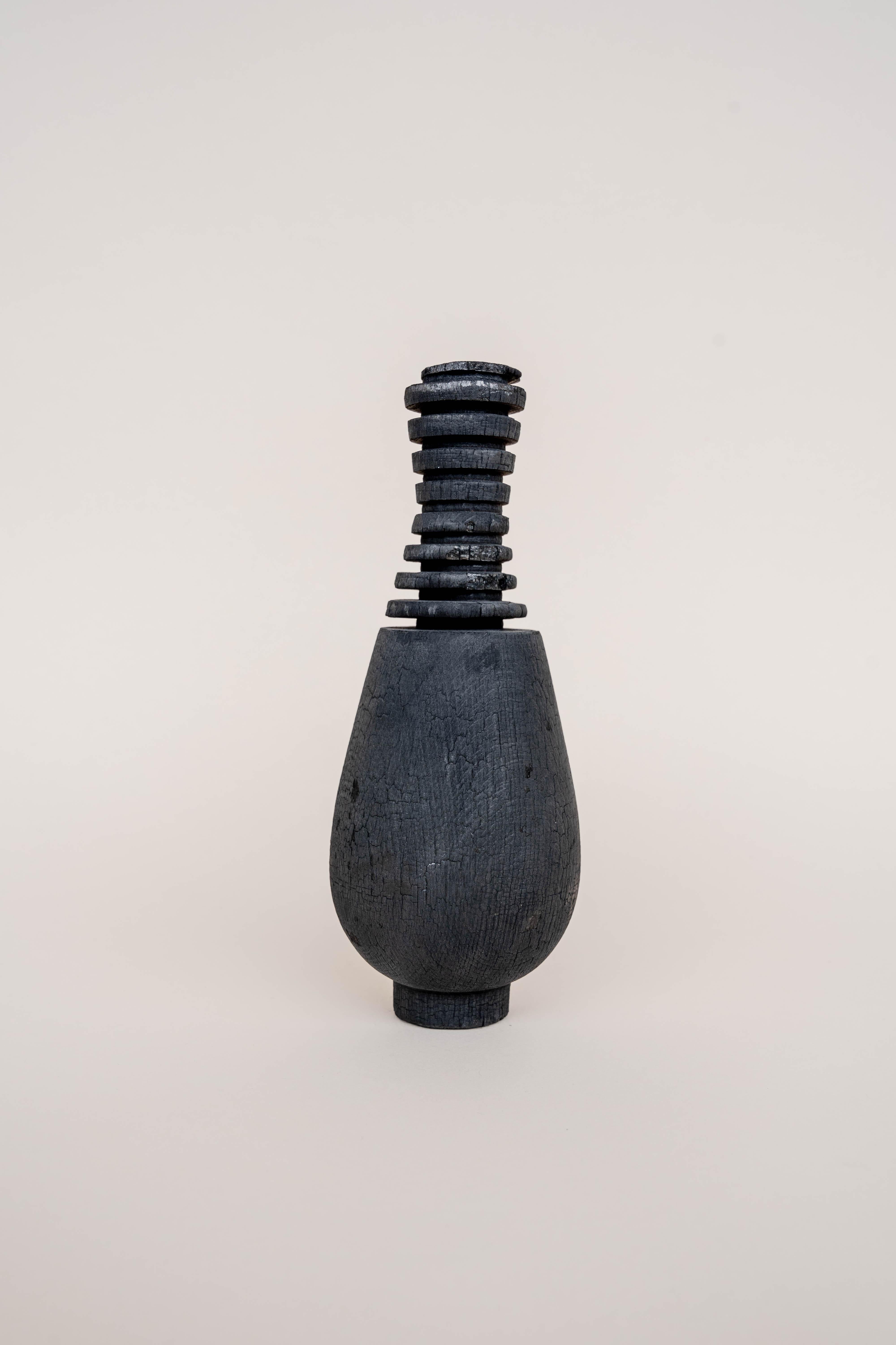 Fish Tail Burnt Vase by Daniel Elkayam For Sale 8