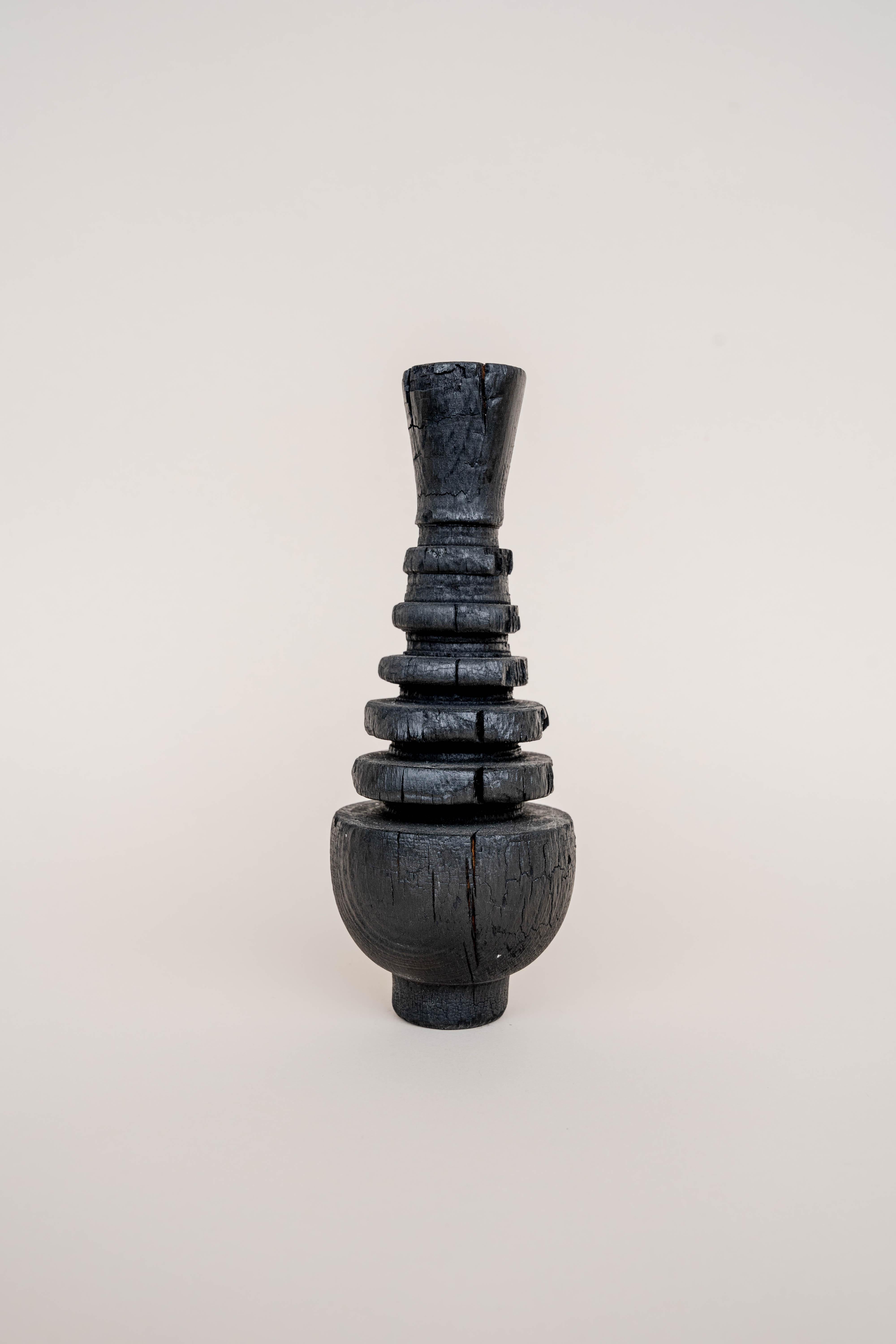 Fish Tail Burnt Vase by Daniel Elkayam For Sale 11