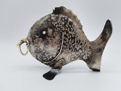Fish Tape Measure, Hammered Silver