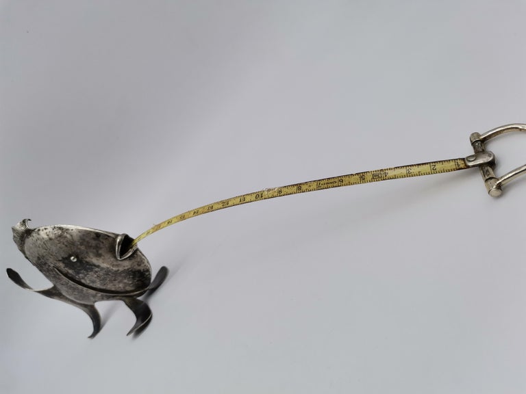Fish Tape Measure, Hammered Silver For Sale at 1stDibs