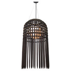 Fish Trap Light Lamp Pendant Tribal Borneo by Esteban Anaya