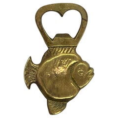 Fish Vintage Bottle Opener Mid-Century Modern Metal Breweriana Barware