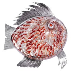 Fish with Mother-of-pearl Shell and Eyes Made of Carnelian Agate
