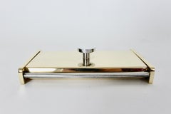 Fisher-Crome Polished Brass and Aluminum Lidded Box, Circa 1940's