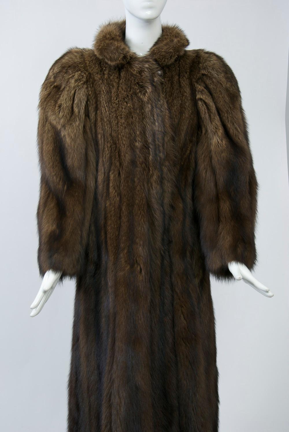 Women's Fisher Fur Coat by Alixandre For Sale