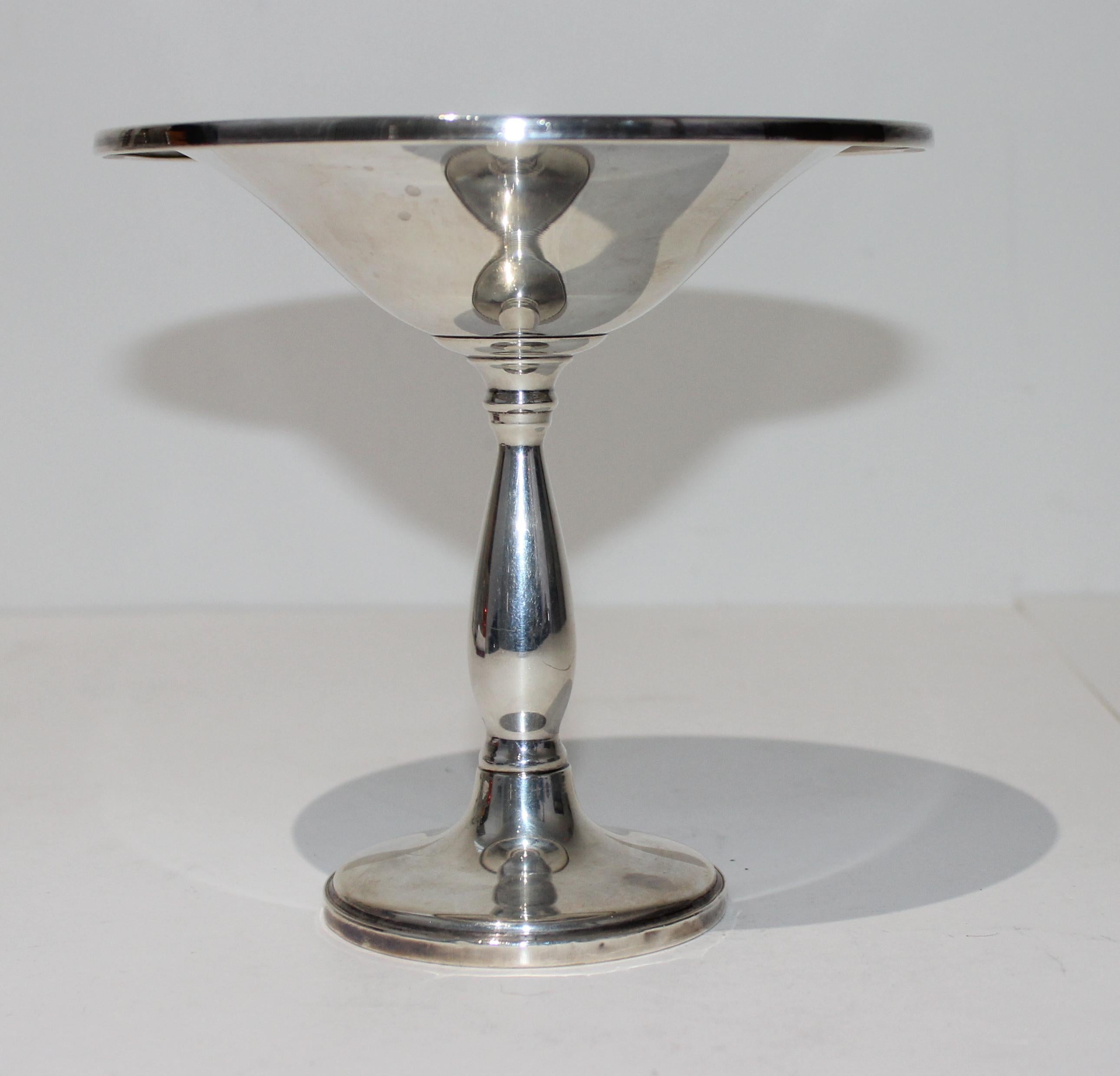 American Classical Fisher Sterling Silver Compote For Sale