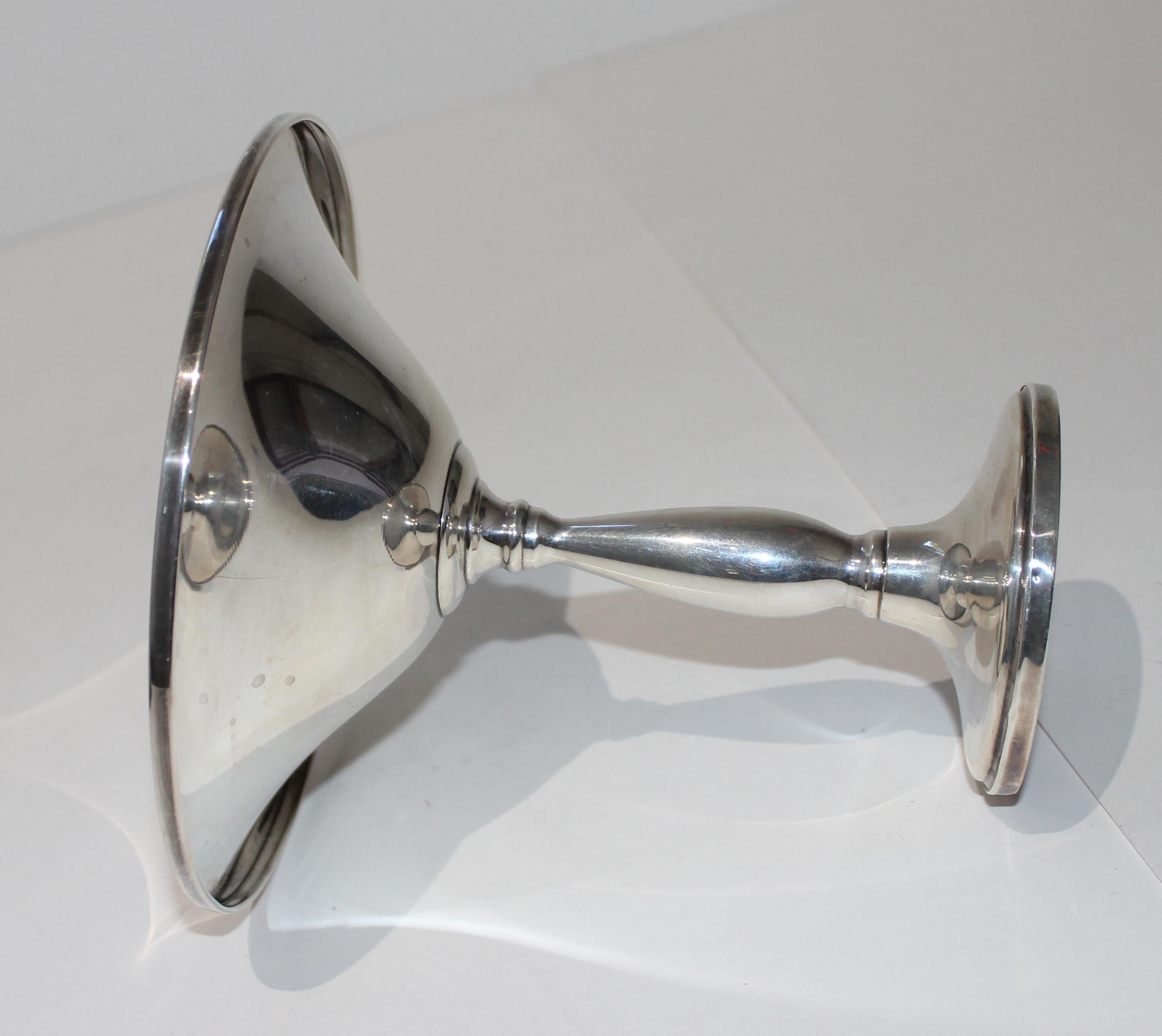 Sterling Silver Compote by Fisher In Good Condition For Sale In West Palm Beach, FL