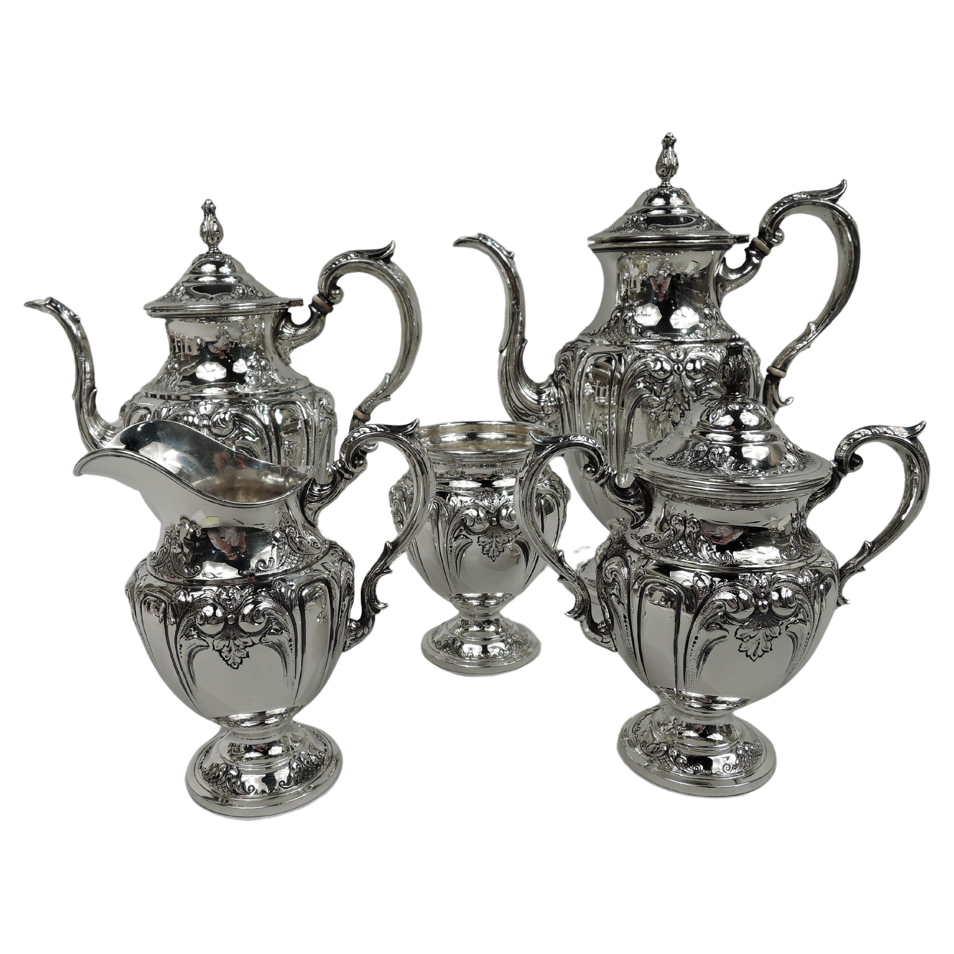 Fisher Victoria Sterling Silver 5-Piece Coffee & Tea Set