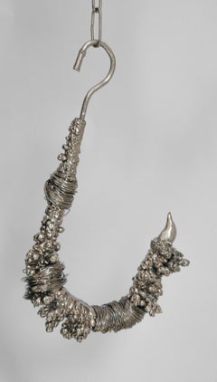 Gancio da pescatore, portacandele scultoreo