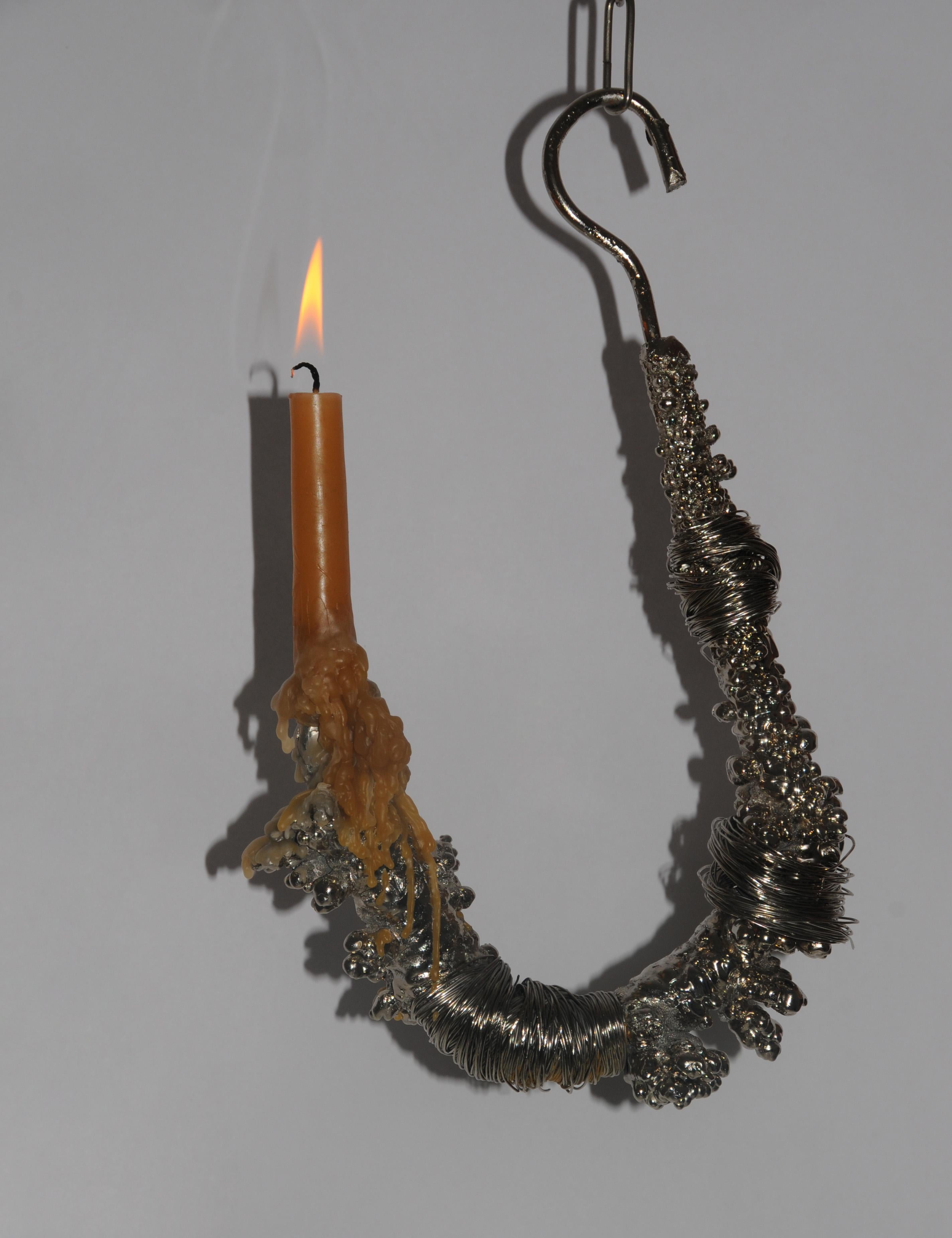 Fisherman Hook, Sculptural Candle Holder In New Condition For Sale In Ciudad de México, CDMX