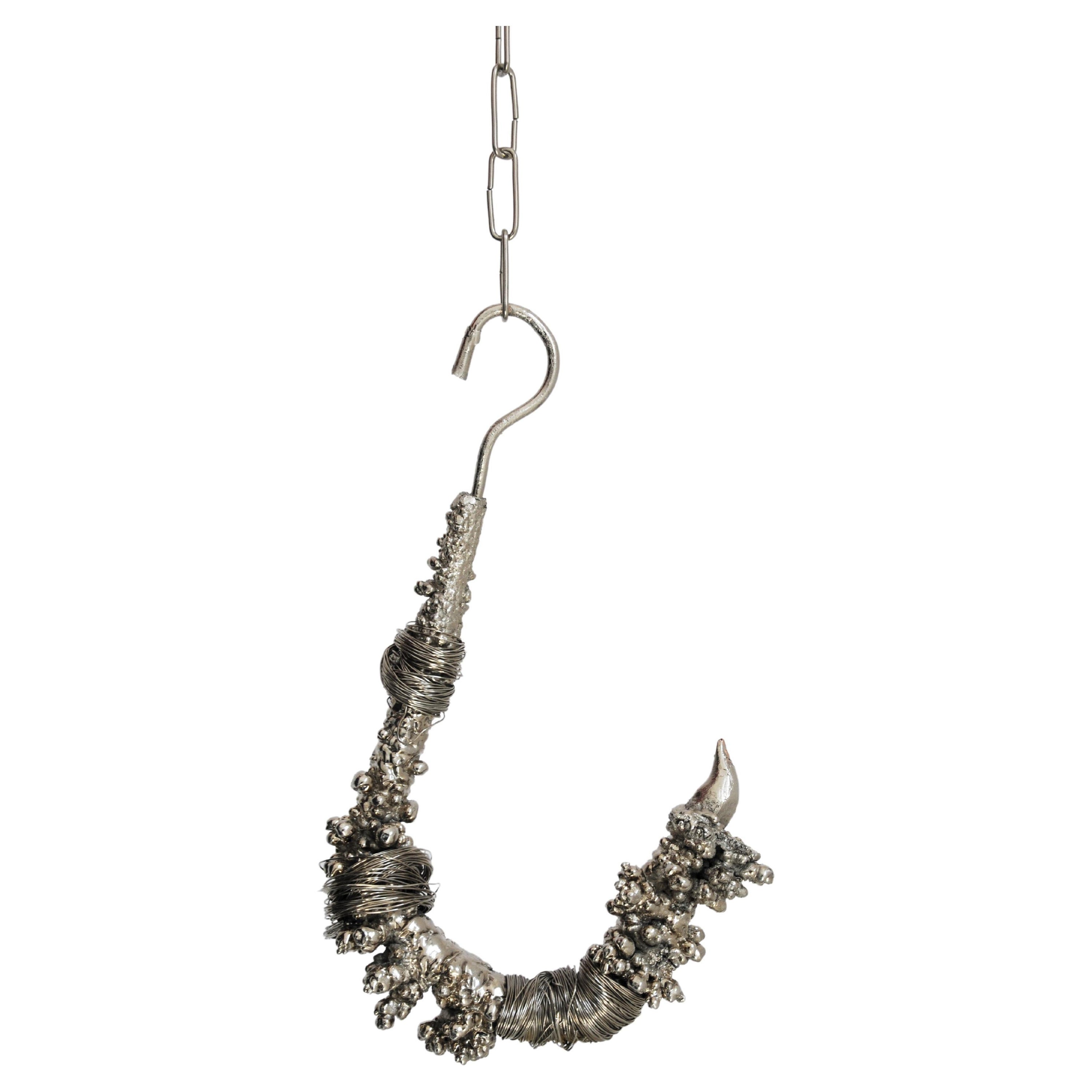 Gancio da pescatore, portacandele scultoreo