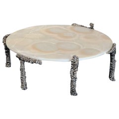 Fisherman White Onyx Table by Panorammma
