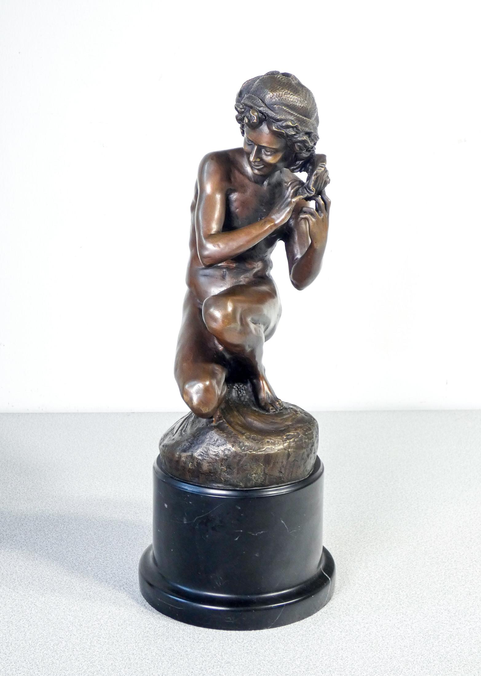 20th Century Fisherman with Shell, Copy of the Original by J.B. Carpeaux, France, Early 20thC For Sale