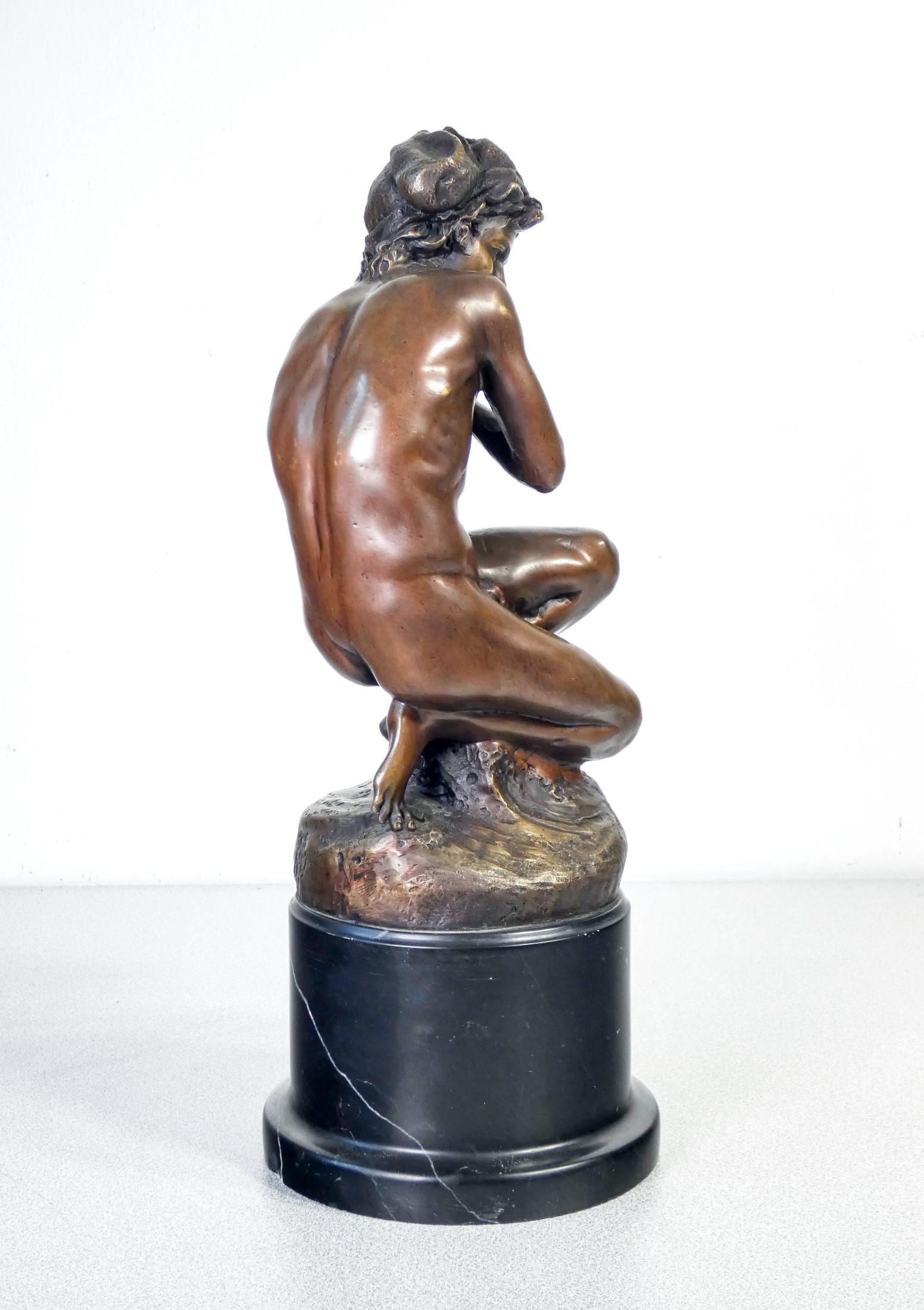 Fisherman with Shell, Copy of the Original by J.B. Carpeaux, France, Early 20thC For Sale 2