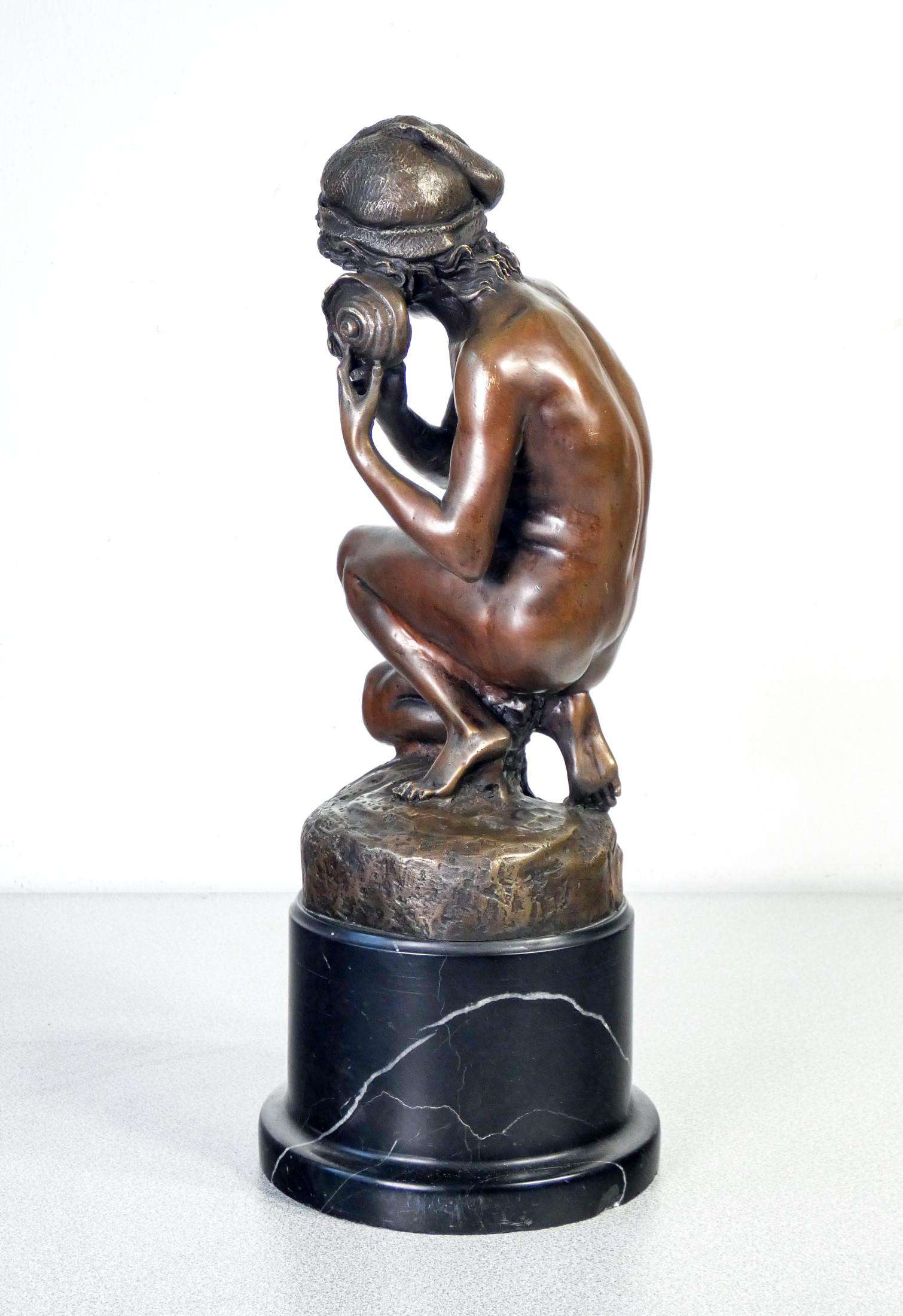 Fisherman with Shell, Copy of the Original by J.B. Carpeaux, France, Early 20thC For Sale 3