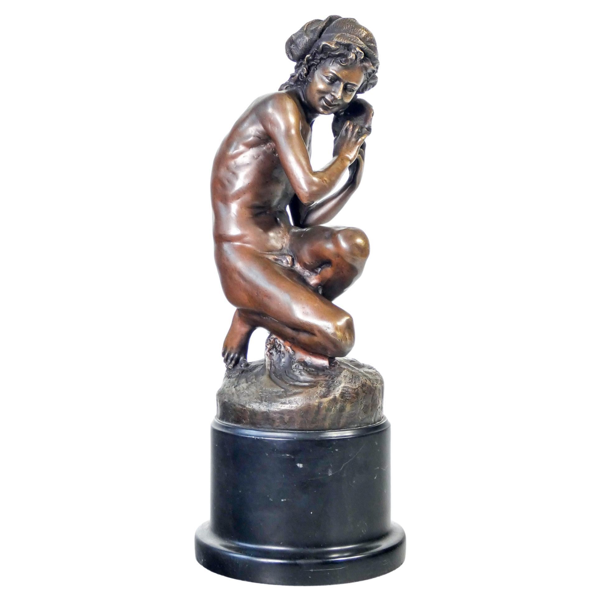 Fisherman with Shell, Copy of the Original by J.B. Carpeaux, France, Early 20thC For Sale