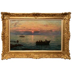 'Fishermen at Sunset' by Charles Louis Signoret