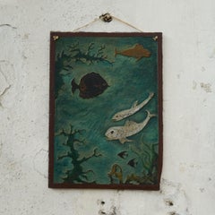 Fishes Decorative Wall Panel by Eternit Early 20th Century