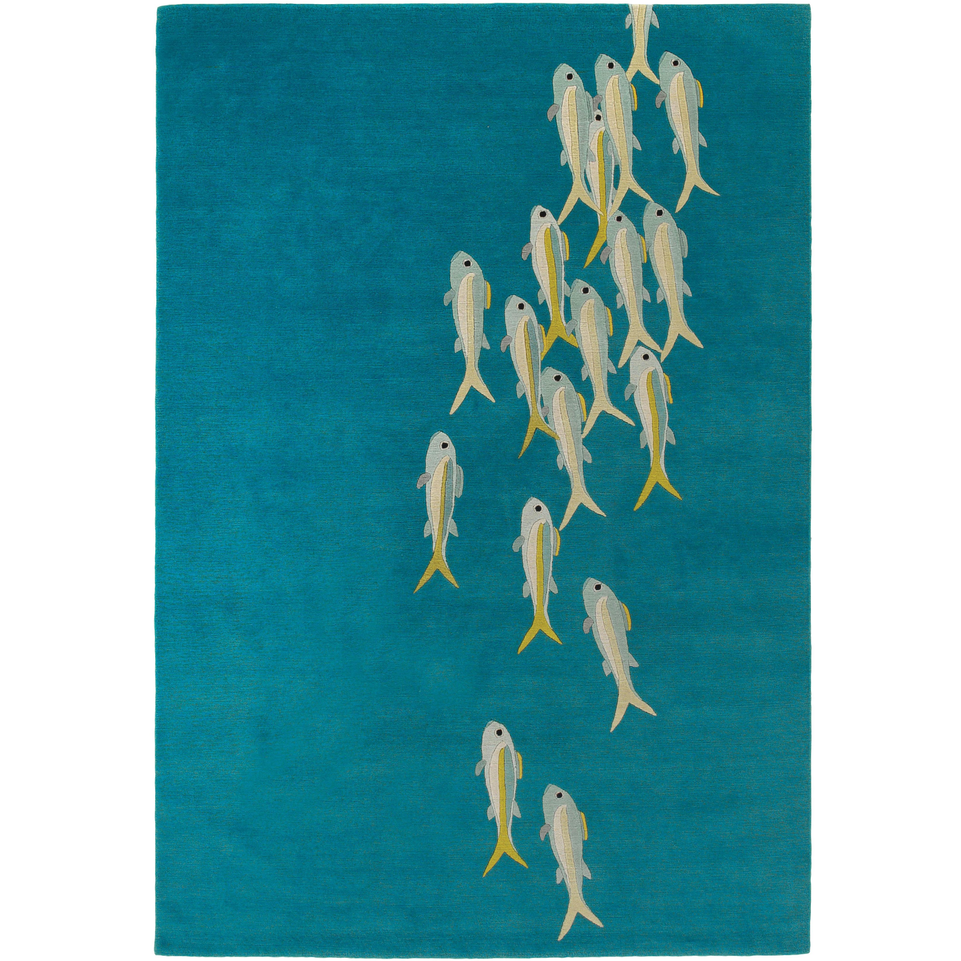 Fishes Hand-Knotted 10x8 Rug in Wool by Edward Barber & Jay Osgerby
