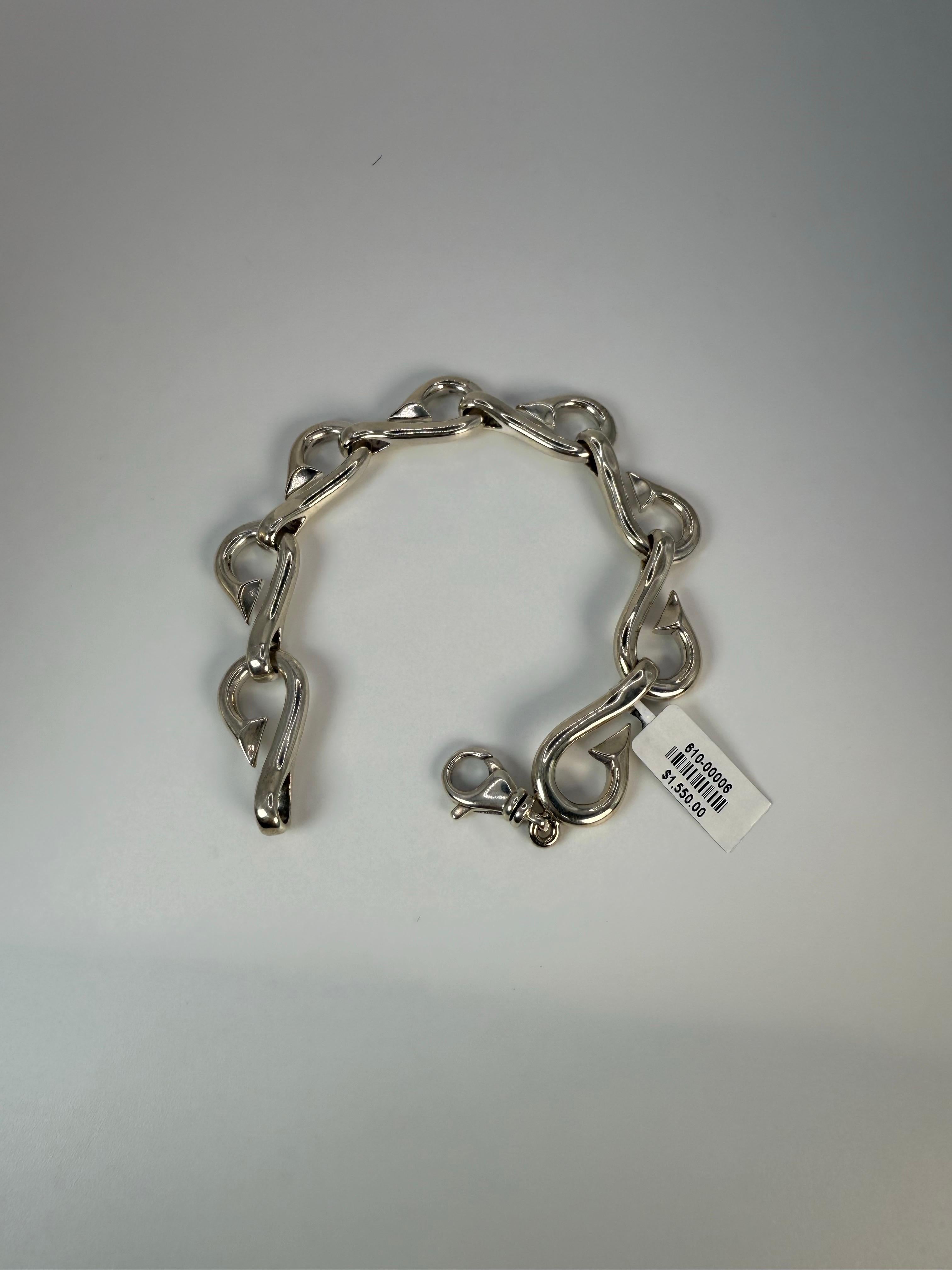 Bracciale ad amo in argento in vendita 6
