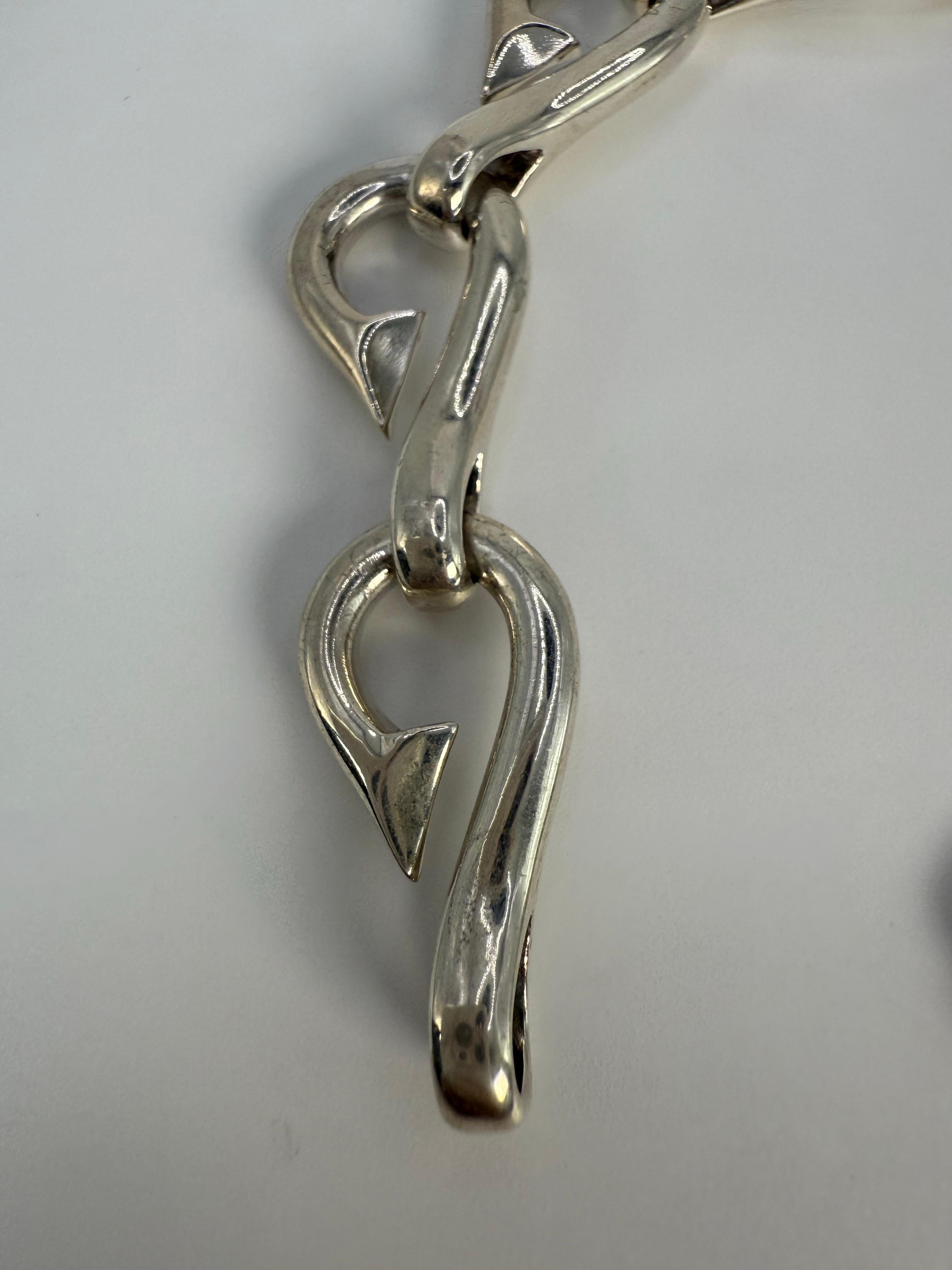 Bracciale ad amo in argento in vendita 3