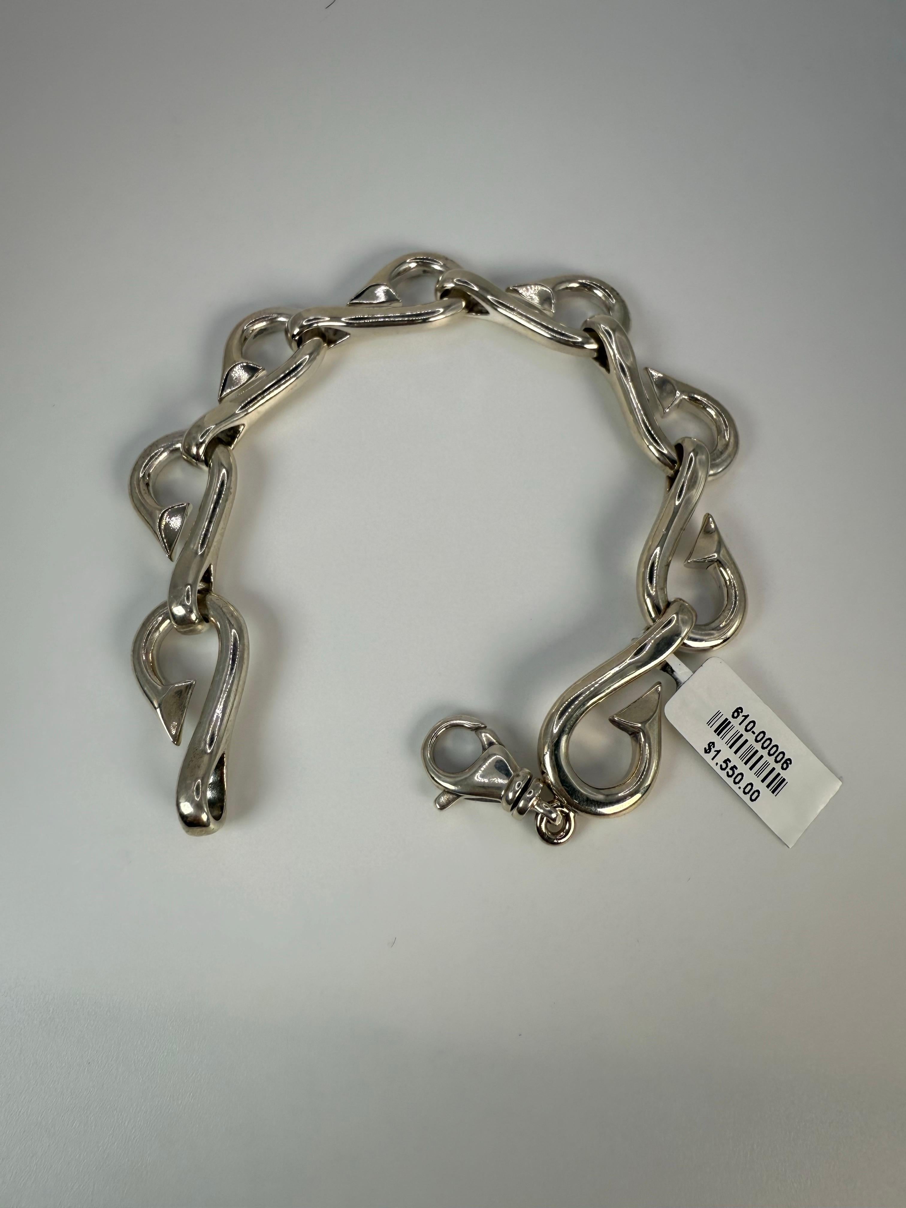 Bracciale ad amo in argento in vendita 5