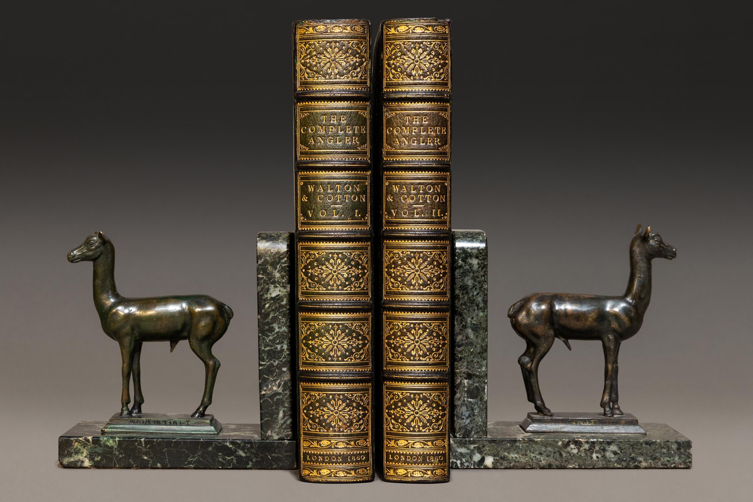 'Fishing' 2 Volumes, Walton & Cotton, The Compleat Angler In Good Condition In New York, NY