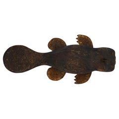 Used Fishing Lure in the Form of a Beaver, It Has a Wood Body with Carved Details