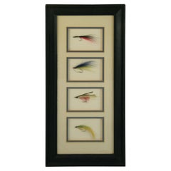 Vintage Fly Fishing Lures Diorama Wall Decoration